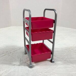 Our Generation Dark Pink &‎ Gray Hair Stylist Salon Cart